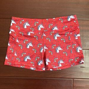 Unicorn workout shorts